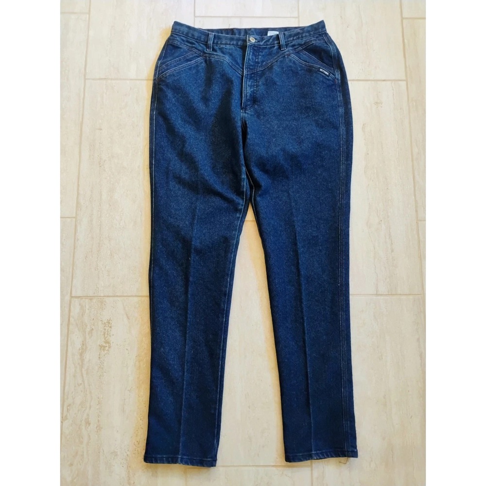 Vintage Rockies Rocky Mountain Womens Jeans 18W X-Long Western Dark Wash Denim